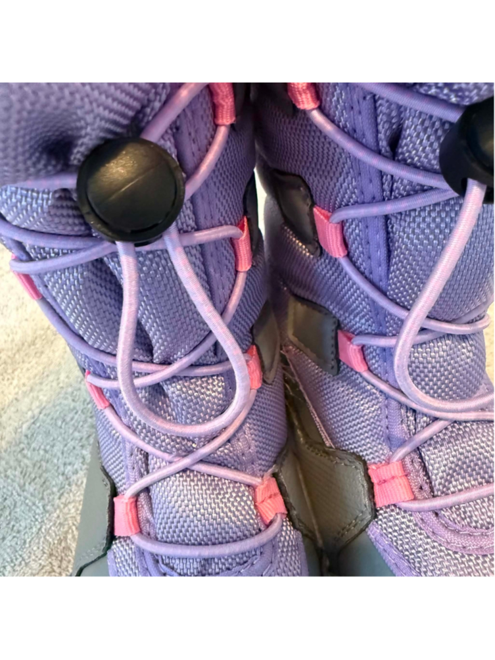 Girls Wonder Nation Waterproof Snow Boots Size 2 Purple Grey - Picture 10 of 15